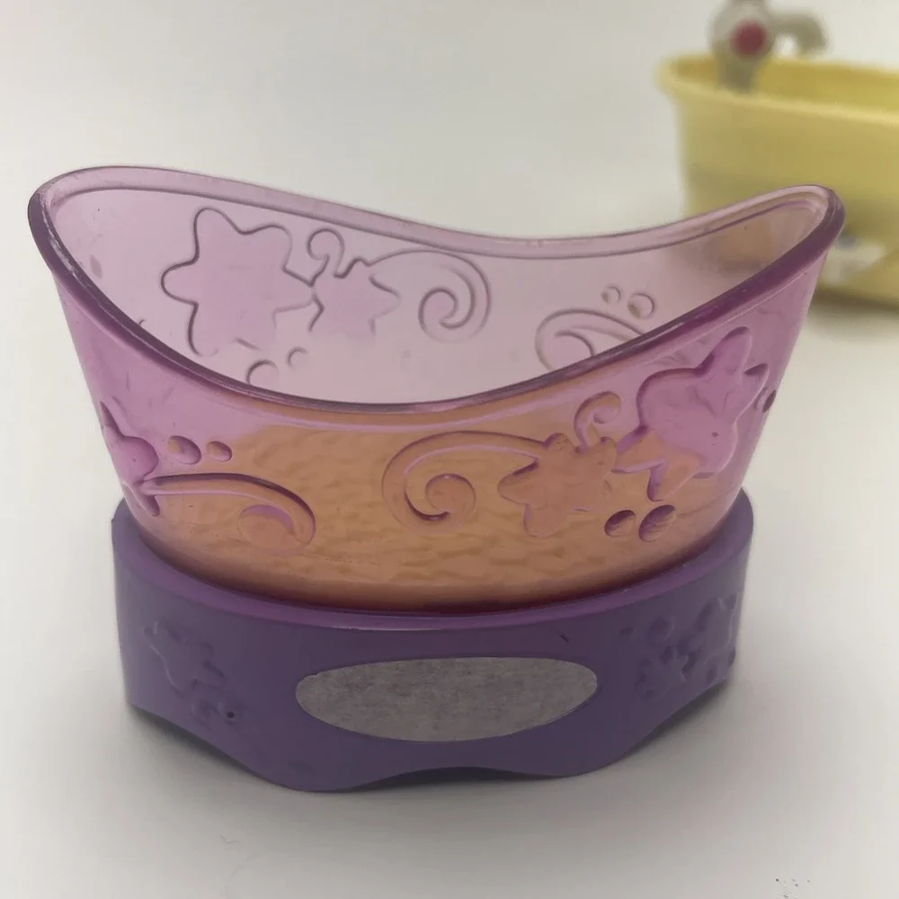 Littlest Pet Shop Magic Motion Yellow Bathtub Triplet Cat Condo Chinchilla Cage